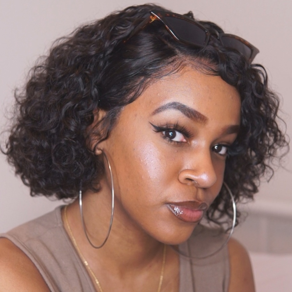 Loose Curly Super Short Bob Lacefront Wig